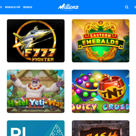 Découvrez les derniers jeux en ligne sur Millionz
